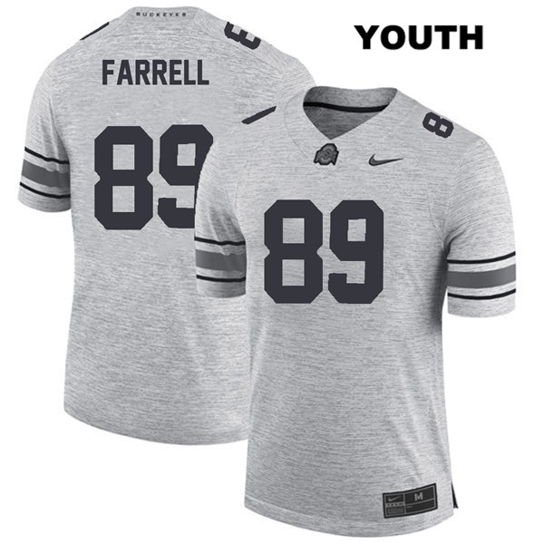 Ohio State Buckeyes Youth Luke Farrell #89 Gray Authentic Nike College NCAA Stitched Football Jersey WB19X43ZZ